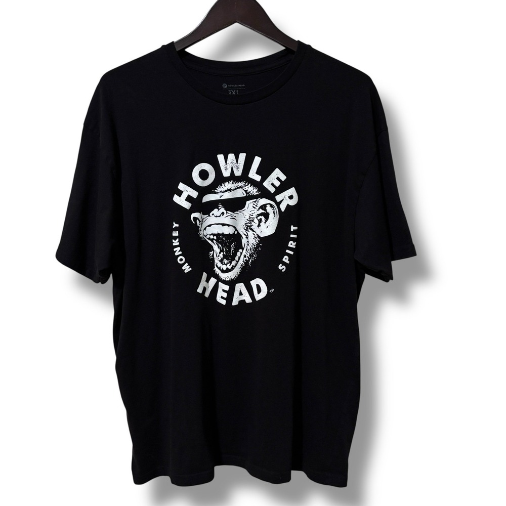 Howler Head Men's Monkey Head Kentucky Bourbon Whiskey T-Shirt Black‎ XL 22 x 29
